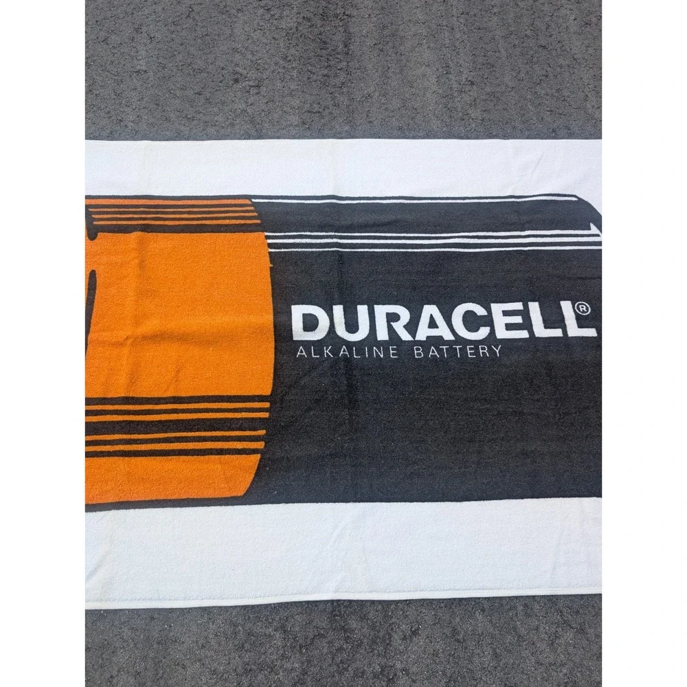 Vintage Duracell Battery Beach Bath Towel D- Cell Advertising 35